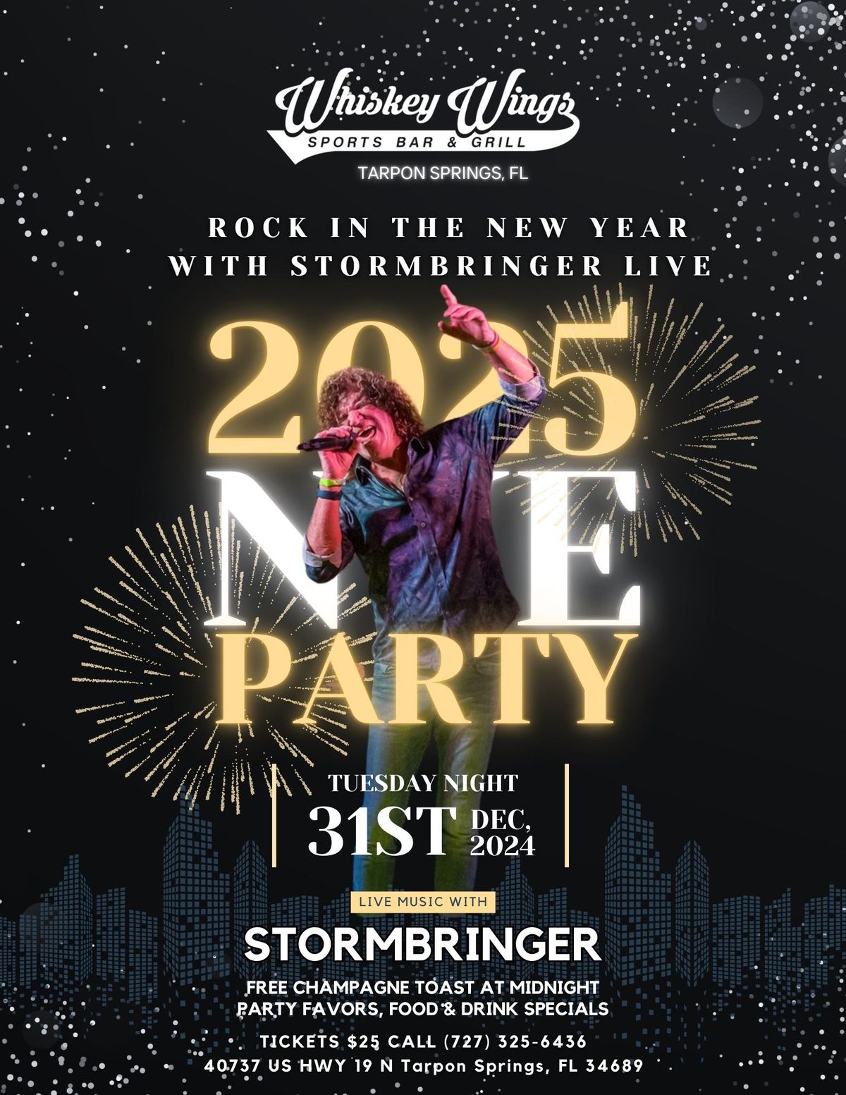 \ud83c\udf89 Celebrate New Year\u2019s Eve with Stormbringer at Whiskey Wings Tarpon! \ud83c\udfb8