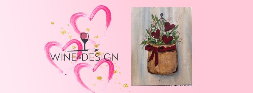 Adult Play! | "Burlap Hearts" | Paint this precious flower arrangement for your home! $32\/ticket