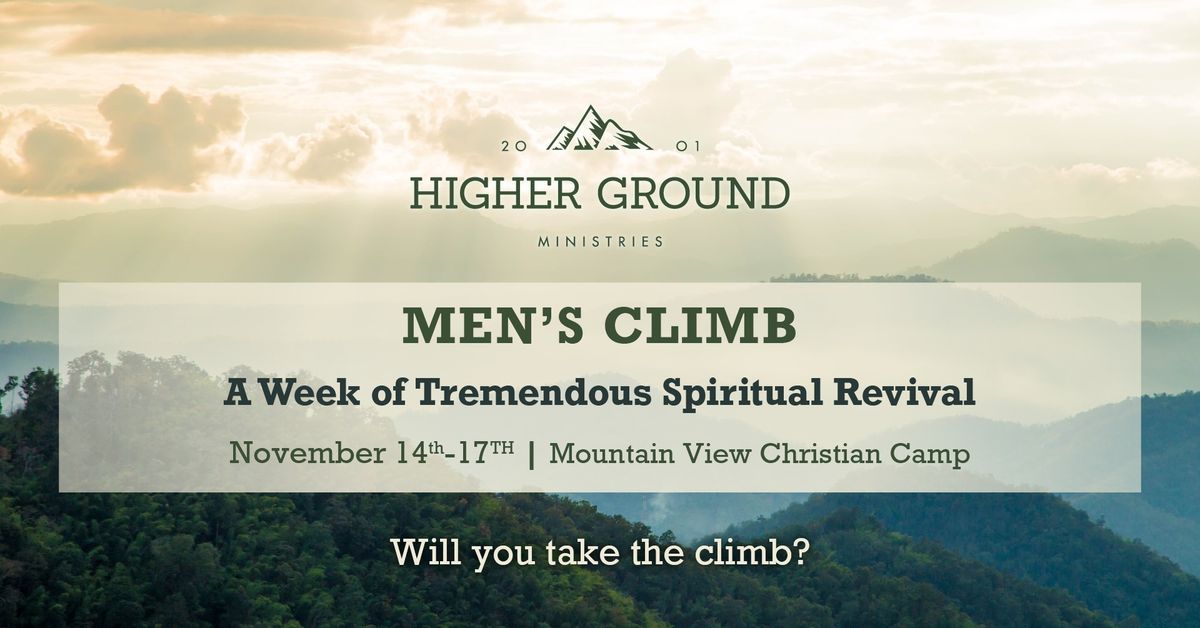 Higher Ground Ministries \u2013 Men's Fall Climb