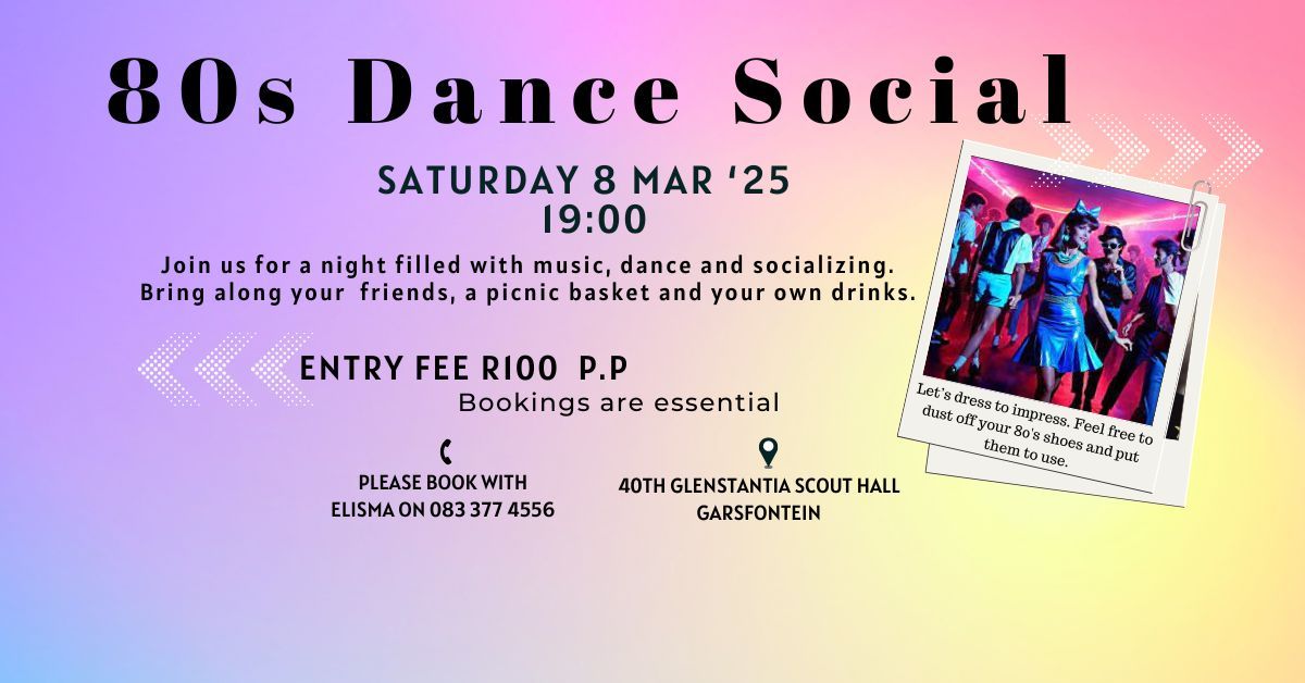 80s Dance Social (Mandjie dans Garsfontein)