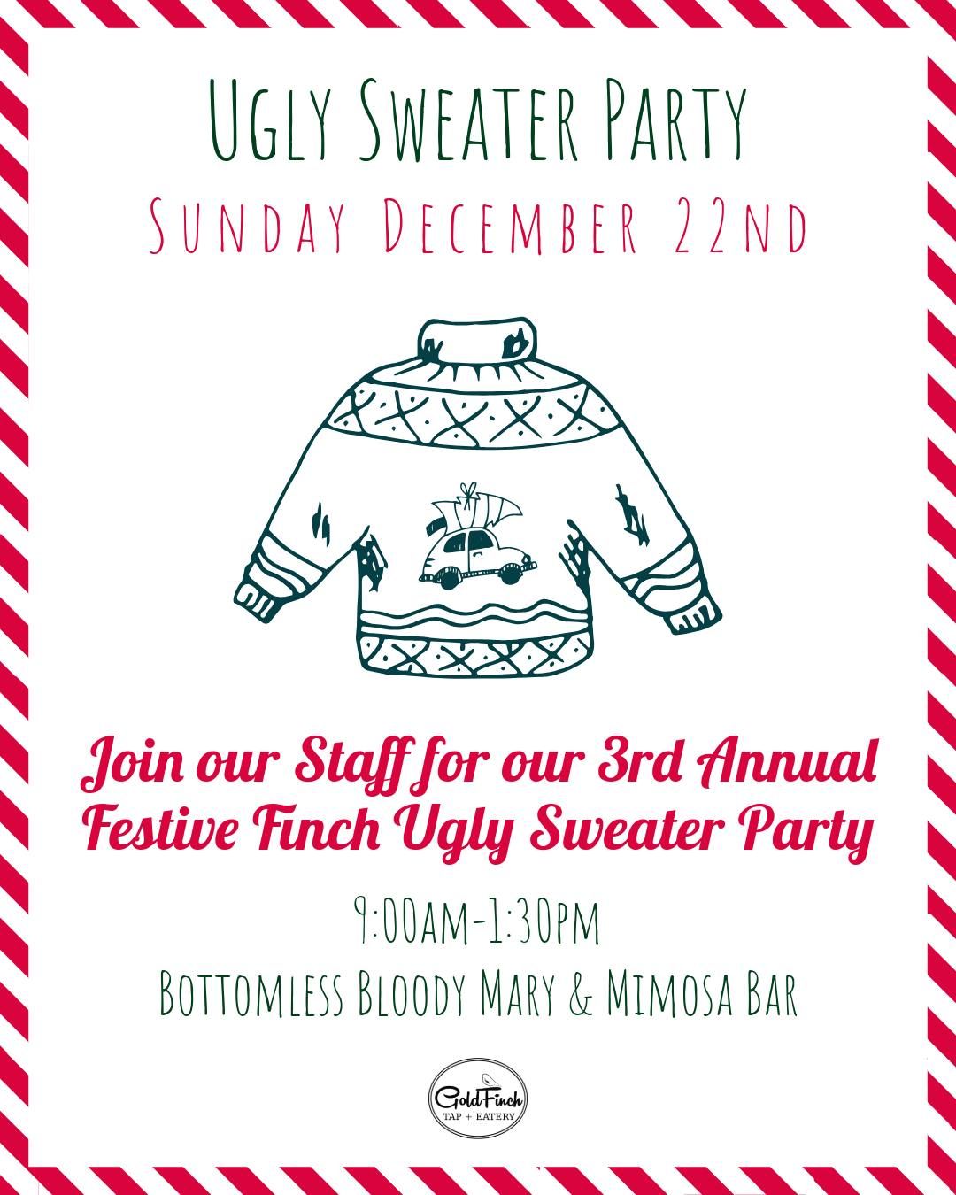 Ugly Sweater Party at Goldfinch Tap + Eatery