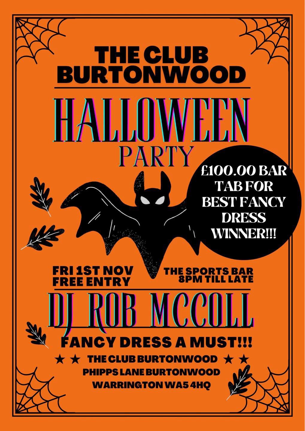 \ud83d\udc7b Halloween Party with DJ Rob McColl