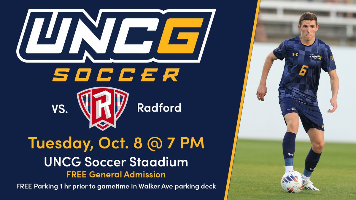 UNCG Spartans Mens Soccer vs Radford University Highlanders 