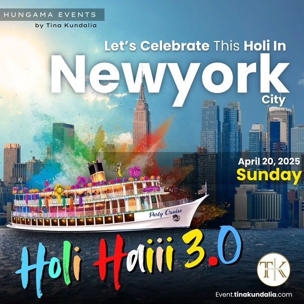 Holi Hai 3.0 2025 NYC Biggest Desi Holi Cruise Party in Spring