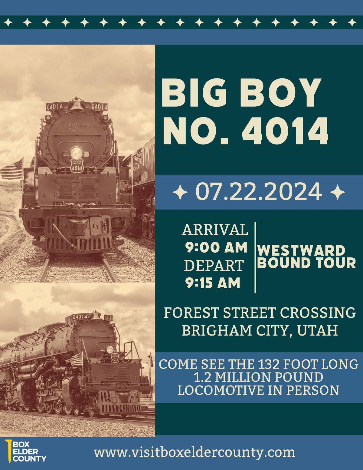 Union Pacific Big Boy No 4014 Westward Bound Brigham City Whistle Stop