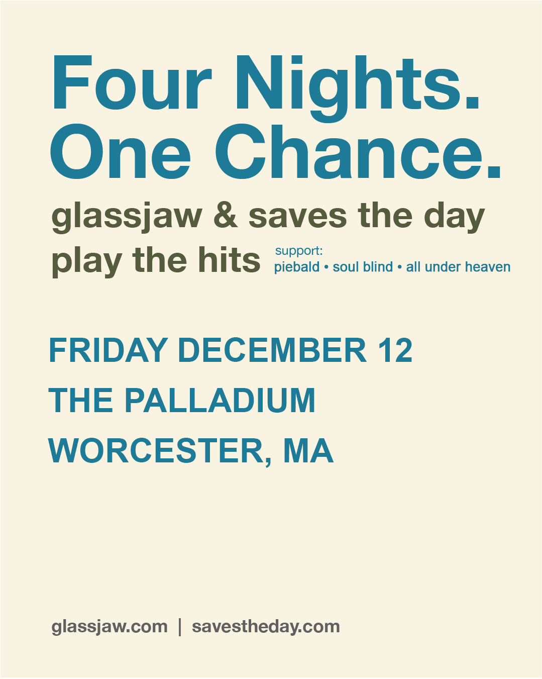 Saves The Day and Glassjaw at Archer Music Hall \/ Arrow