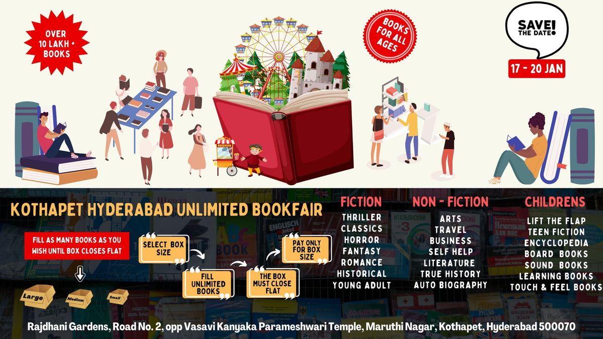 Kothapet Hyderabad Unlimited Book Fair : India's biggest books sale 