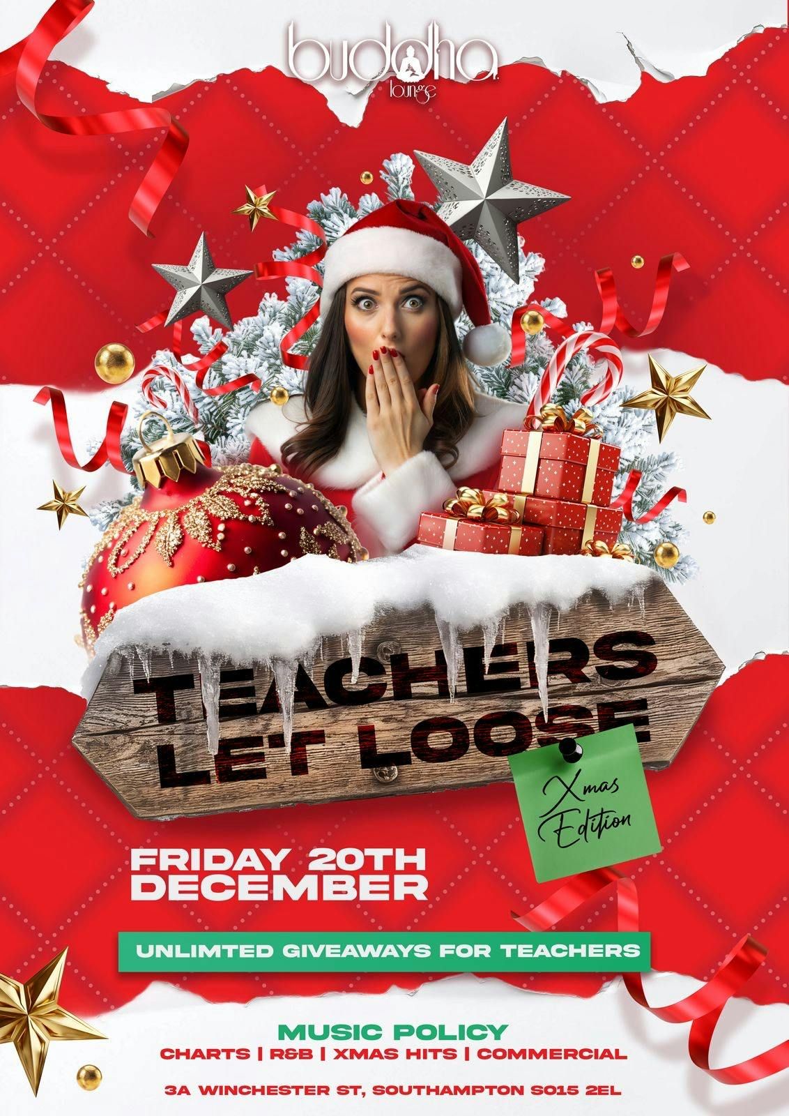 Buddha presents; TEACHERS LET LOOSE CHRISTMAS BREAK 2024