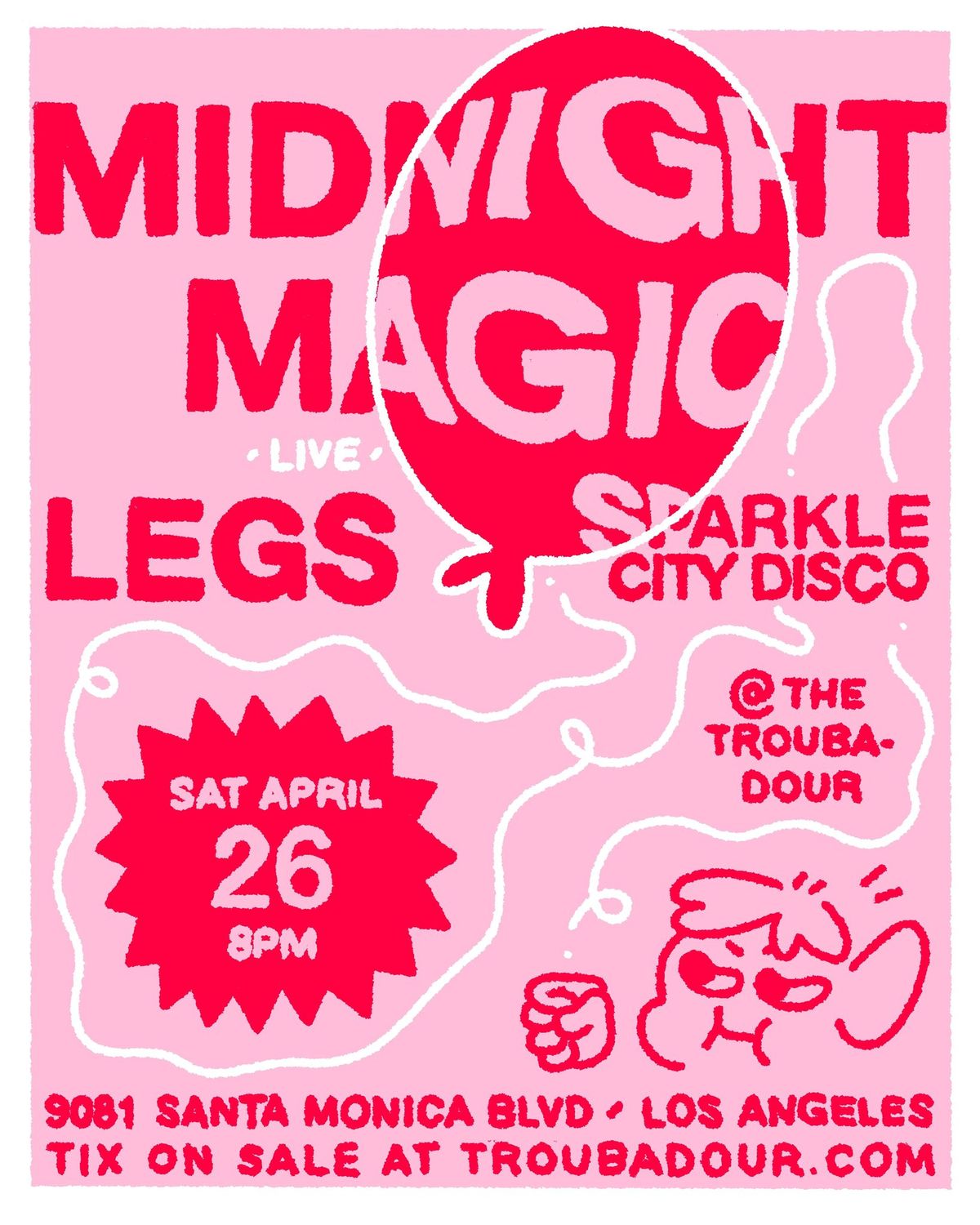 Midnight Magic w\/ Legs & Sparkle City Disco at Troubadour