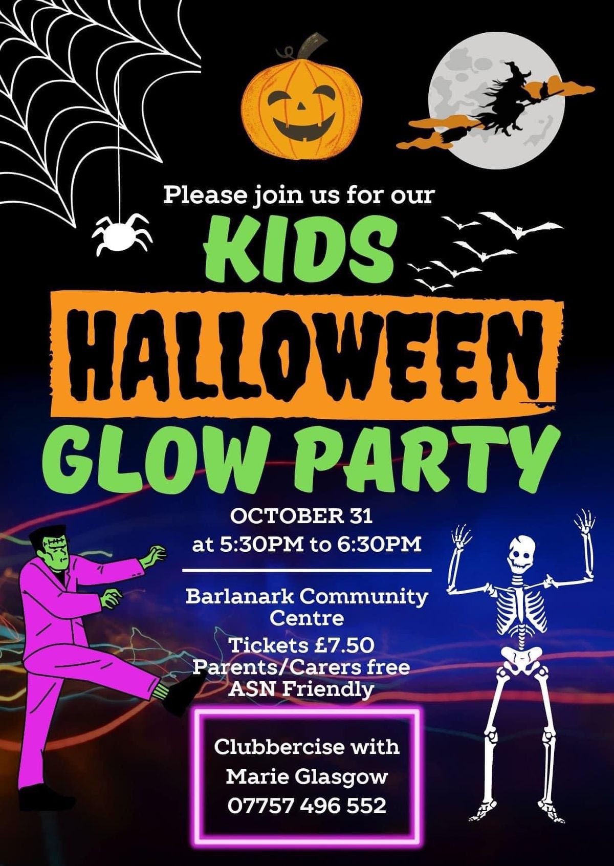 Kids Halloween Glow Party