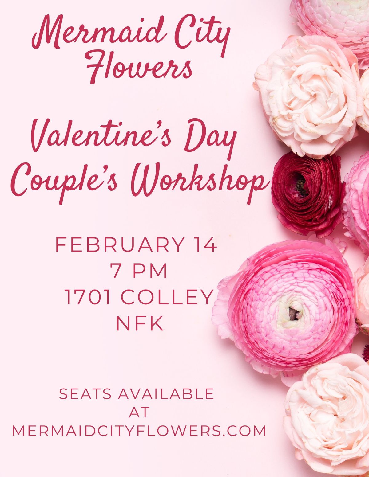 Valentine\u2019s Day Couple\u2019s Floral Design Workshop