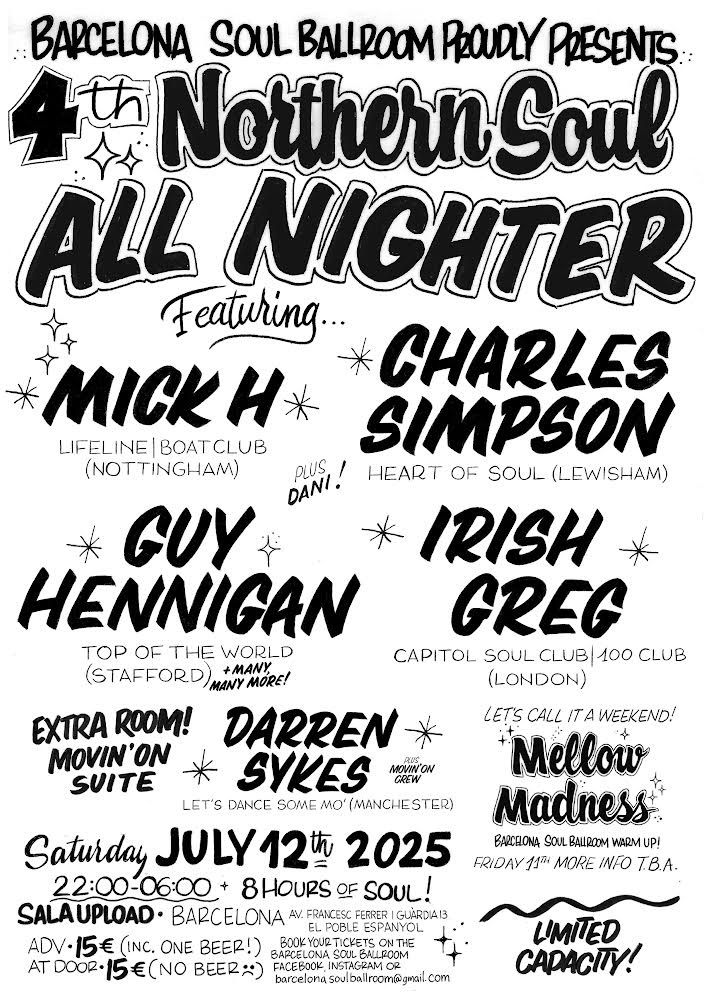 4th Barcelona Soul Ballroom Northern Soul Allnighter