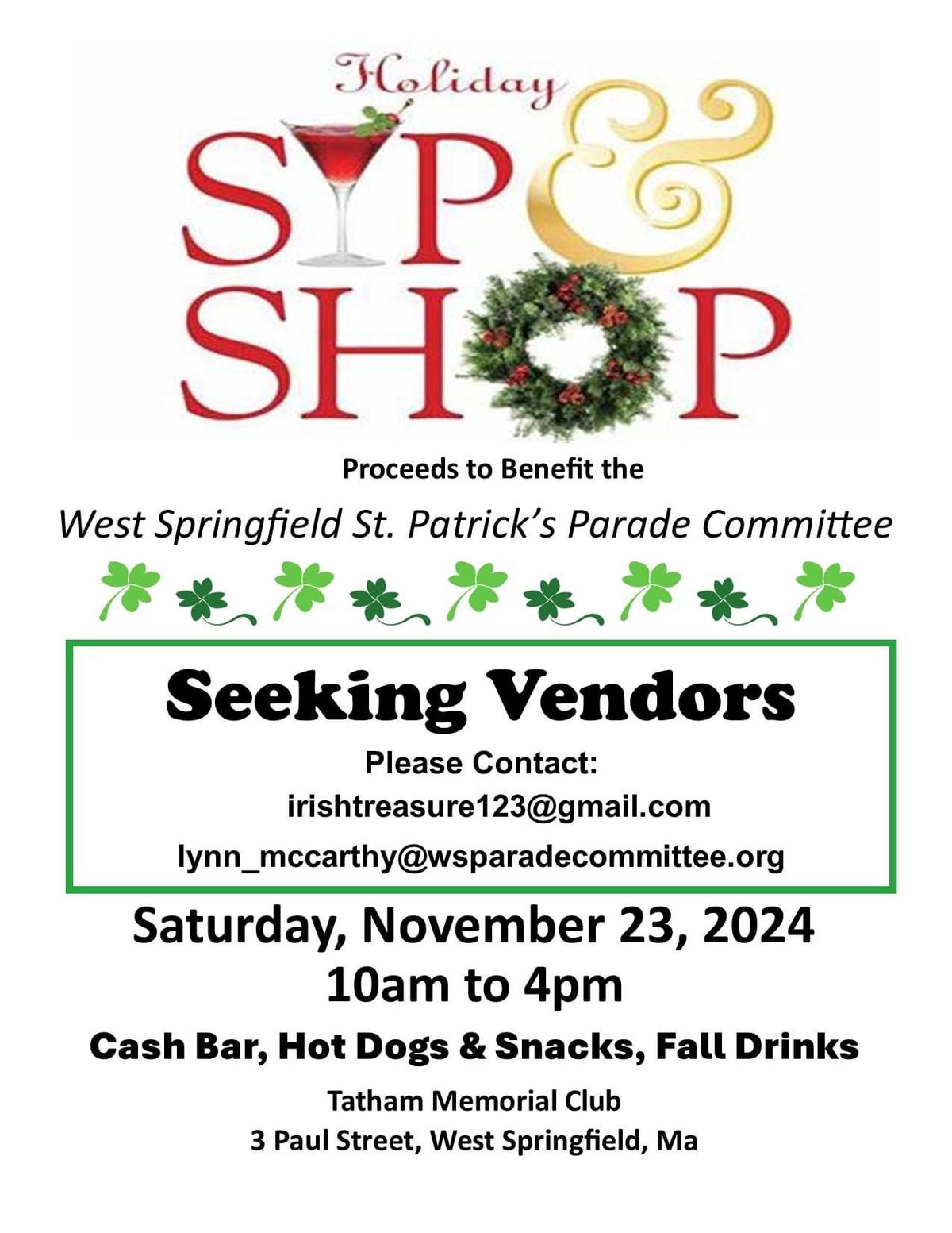 Holiday Sip & Shop