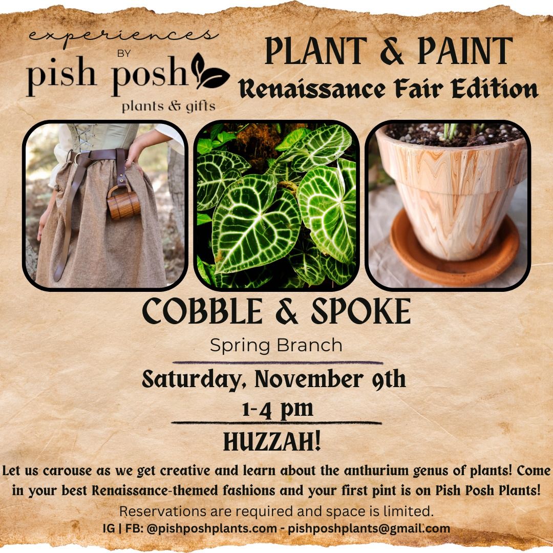 Renaissance Fair Edition: Plant & Paint at Cobble & Spoke