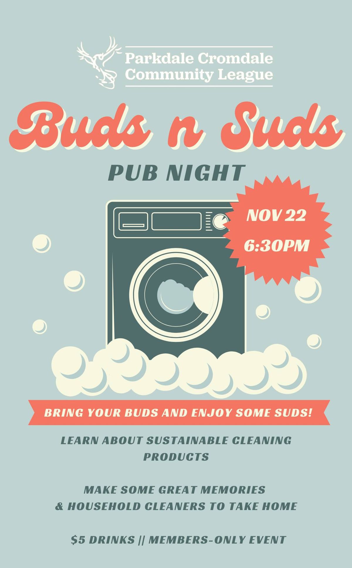 Buds n Suds Sustainability Pub Night at PCCL!