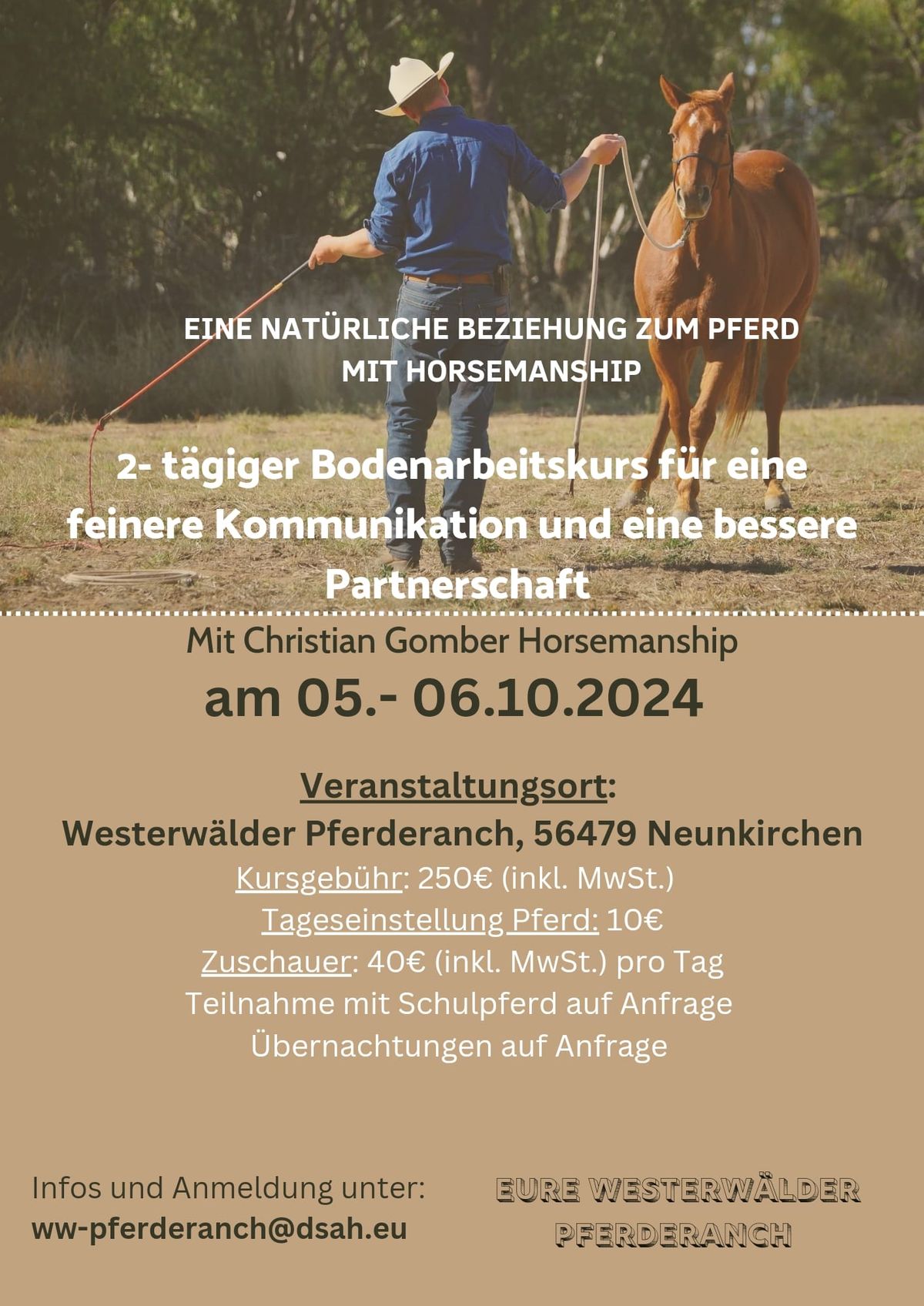 Bodenarbeitskurs mit Christian Gomber Horsemanship