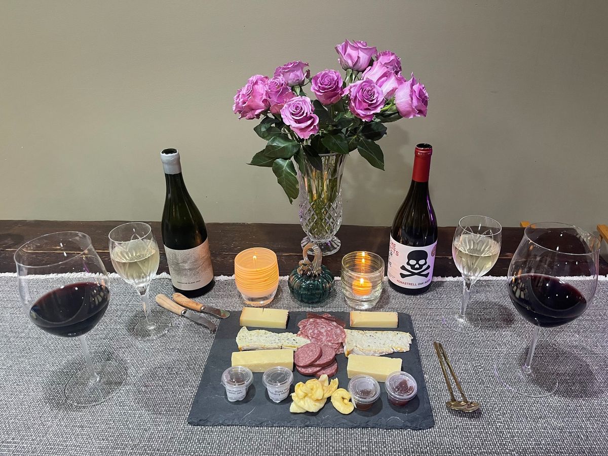 Virtual Cheese and Wine Tasting featuring Charcuterie