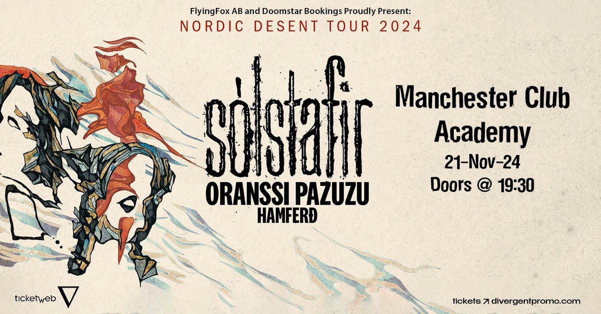 Solstafir + Oranssi Pazuzu & Hamfer\u00f0 at Manchester Club Academy