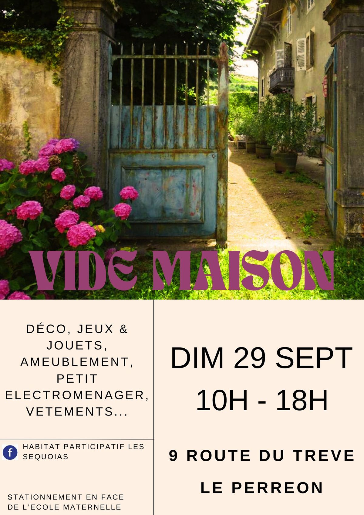 Vide maison le 29\/09 au Perr\u00e9on 