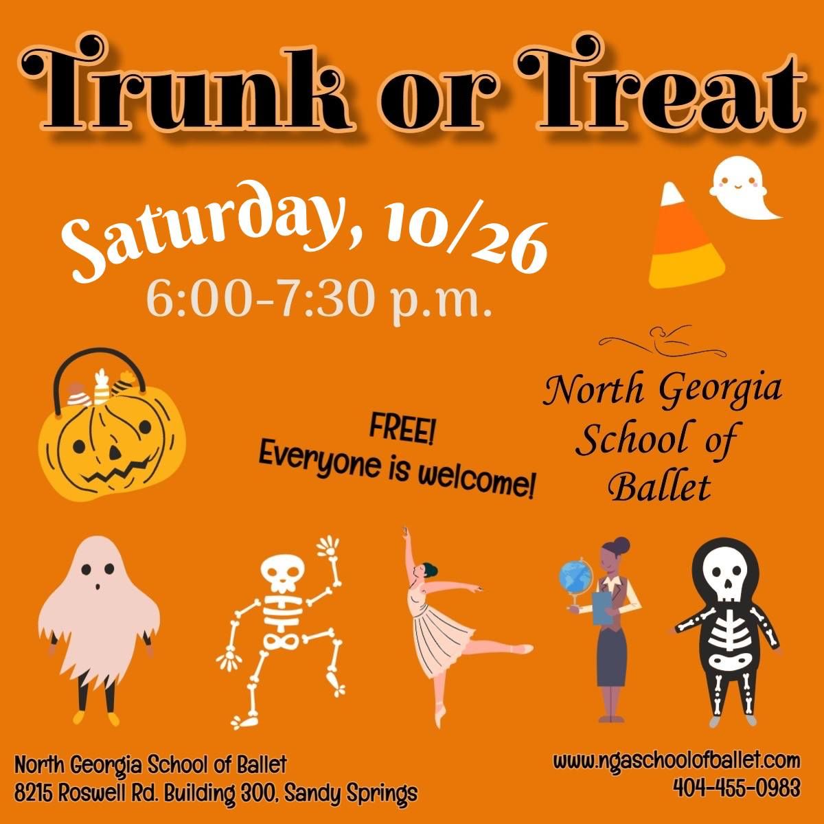 Trunk or Treat (FREE) at North GA School of Ballet