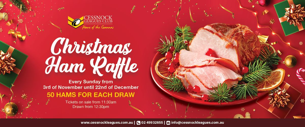 Christmas ham raffles at Cessnock Leagues Club