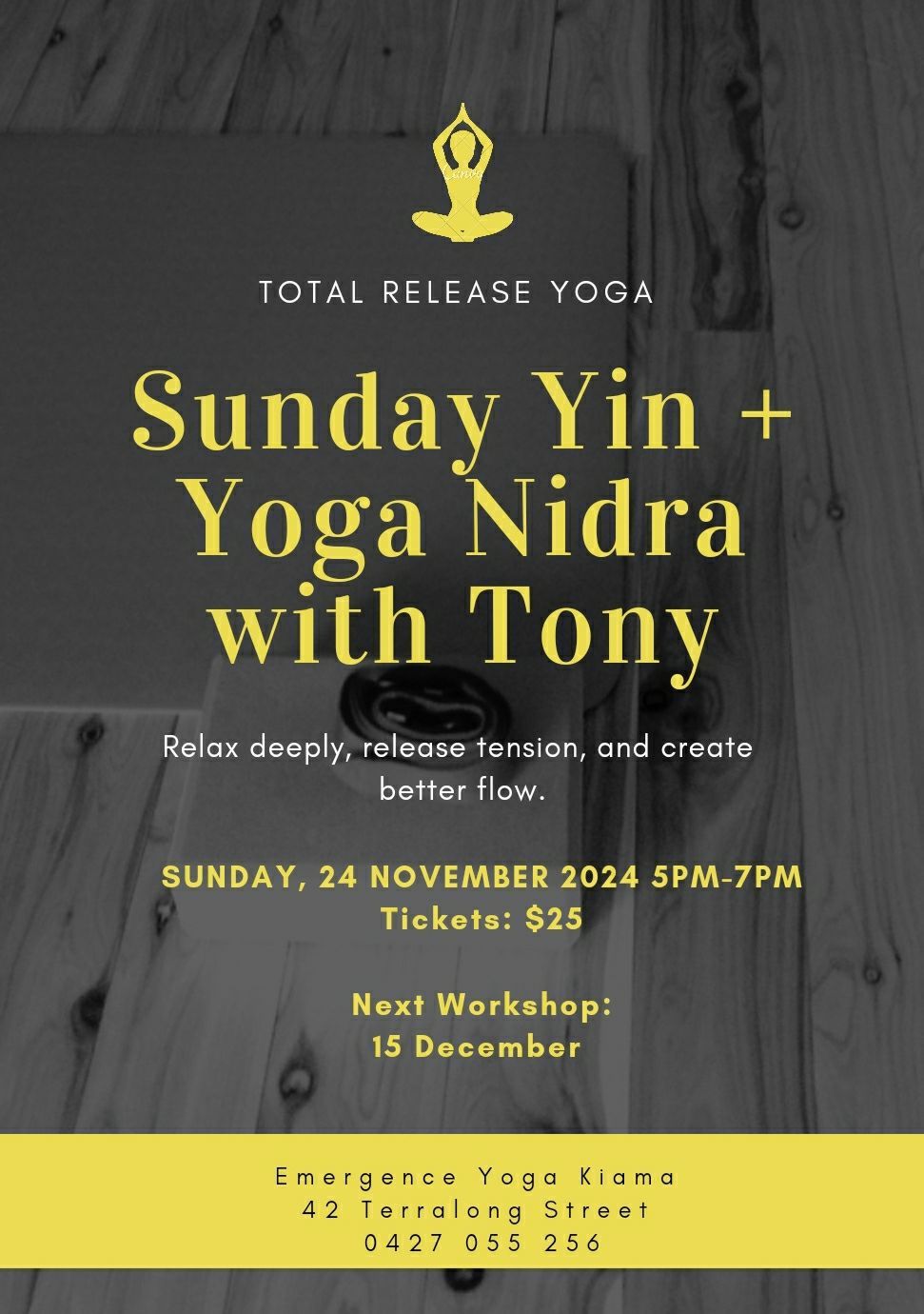 Sunday Yin + Yoga Nidra with Tony