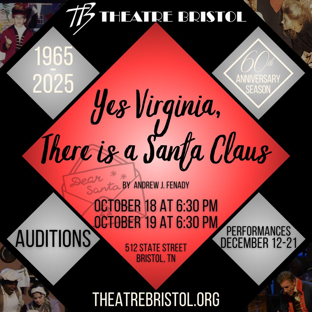 AUDITIONS Yes, Virginia, There Is A Santa Claus at Theatre Bristol