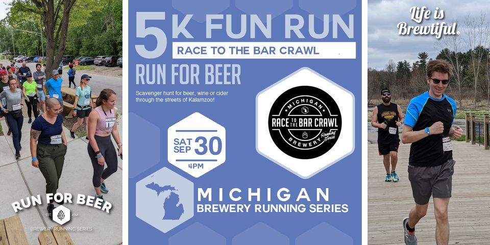 5k Beer Run x Race to the Bar Crawl | 2023 MI Brewery Running Series