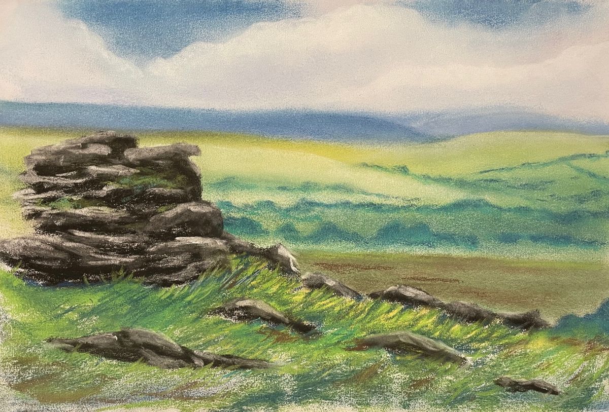 Devon Landscape in Soft Pastels