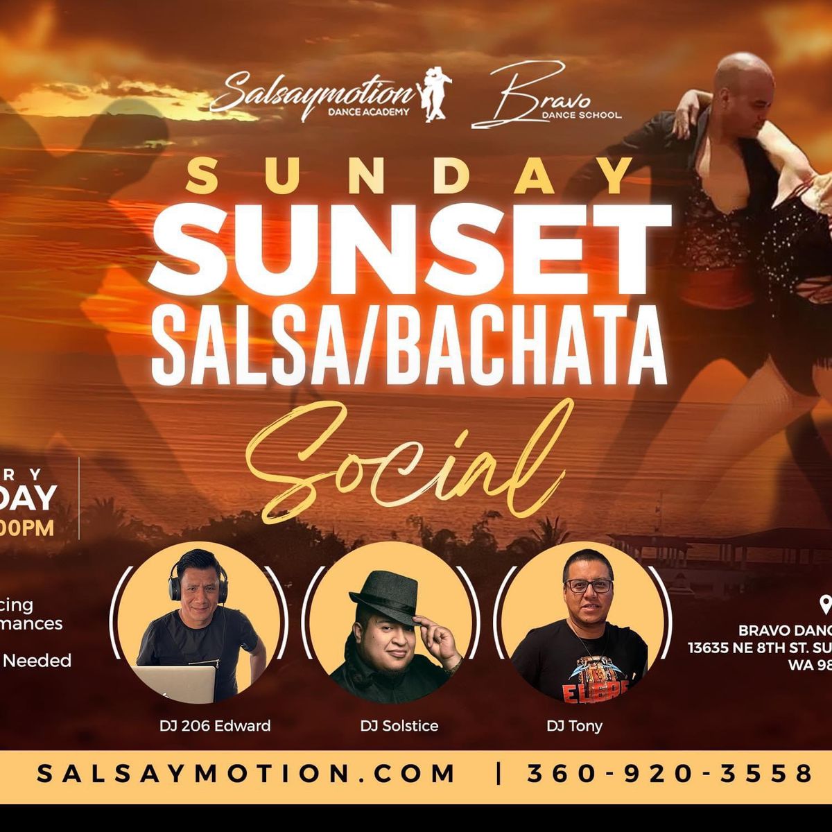 Sunday Sunset Salsa\/Bachata Social  \ud83c\udf88 