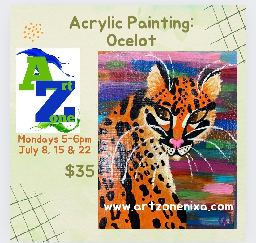 Acrylic Painting: Ocelot 