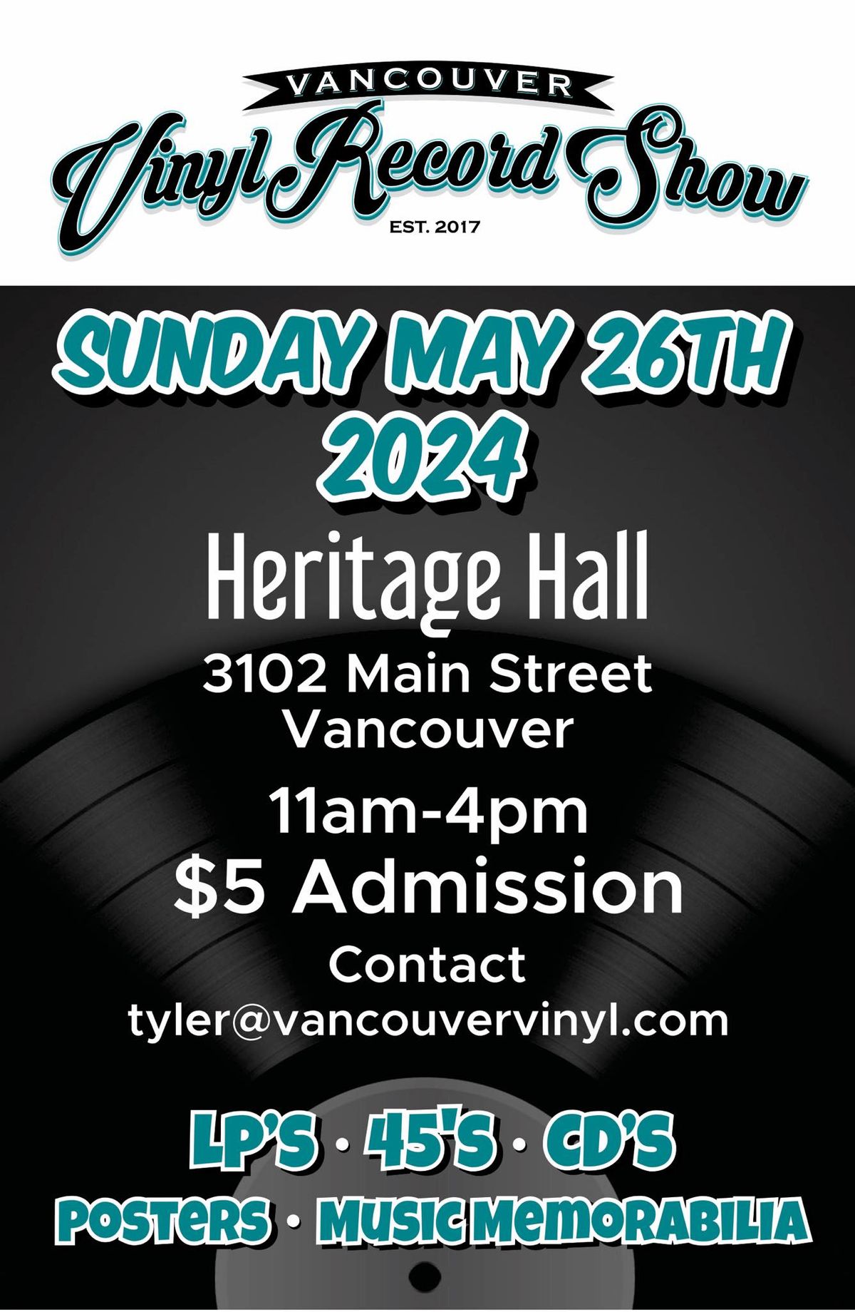 Vancouver Vinyl Record Show! May 26th 2024