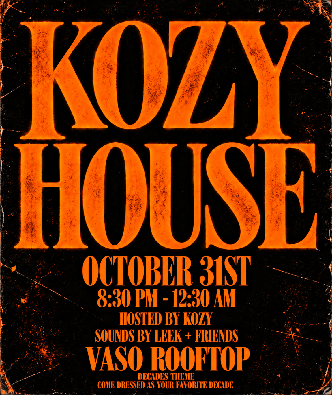 KOZY HOUSE: HALLOWEEN EDITION Tickets, VASO, Dublin, 31 October to 1 ...