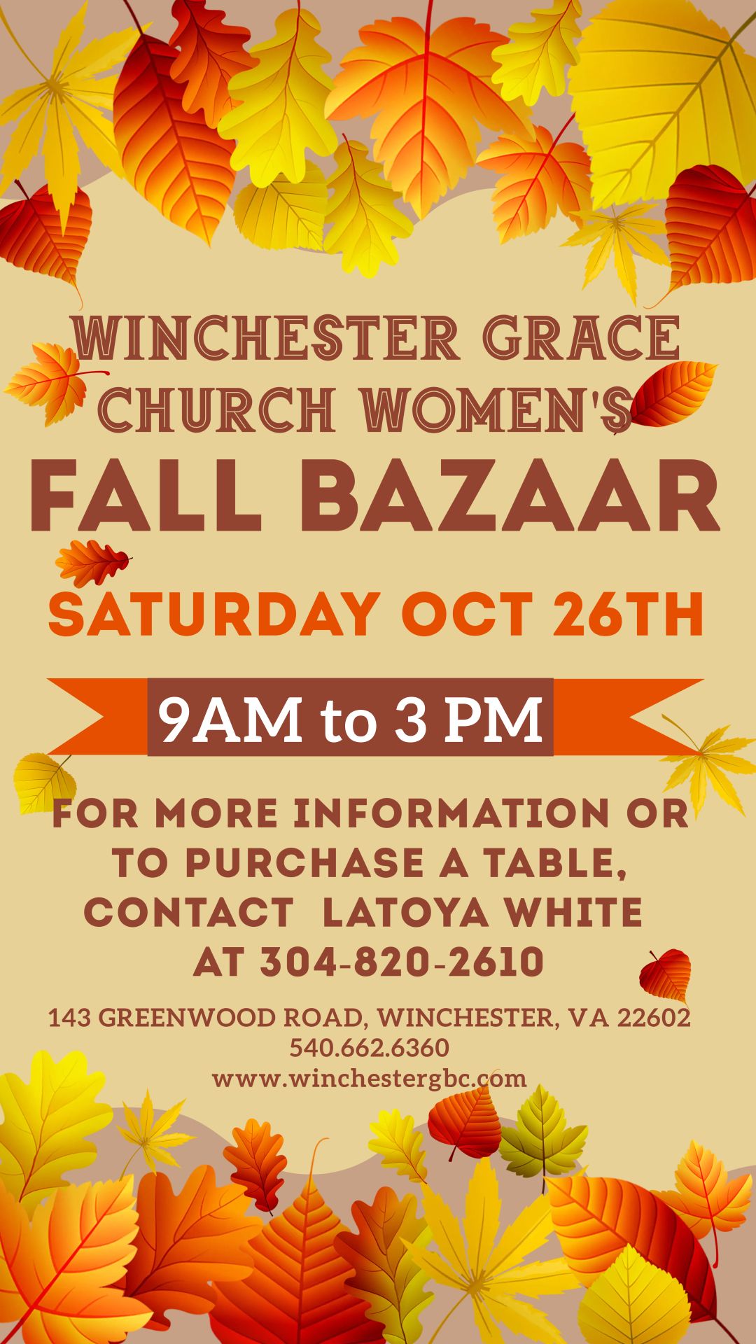 Women's Ministry Fall Bazaar