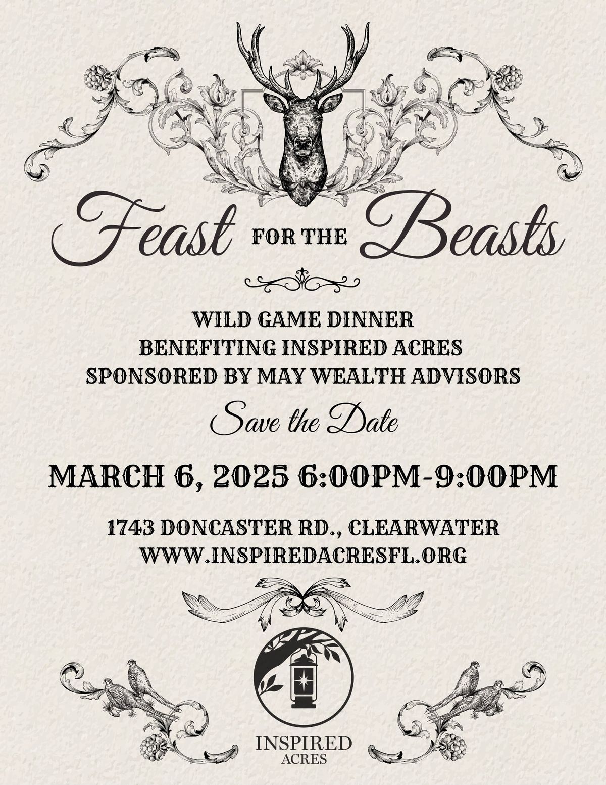 Feast for the Beasts Wild Game Dinner