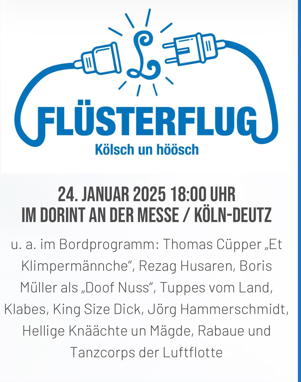 Fl\u00fcsterflug - k\u00f6lsch un h\u00f6\u00f6sch im Dorint Hotel an der Messe