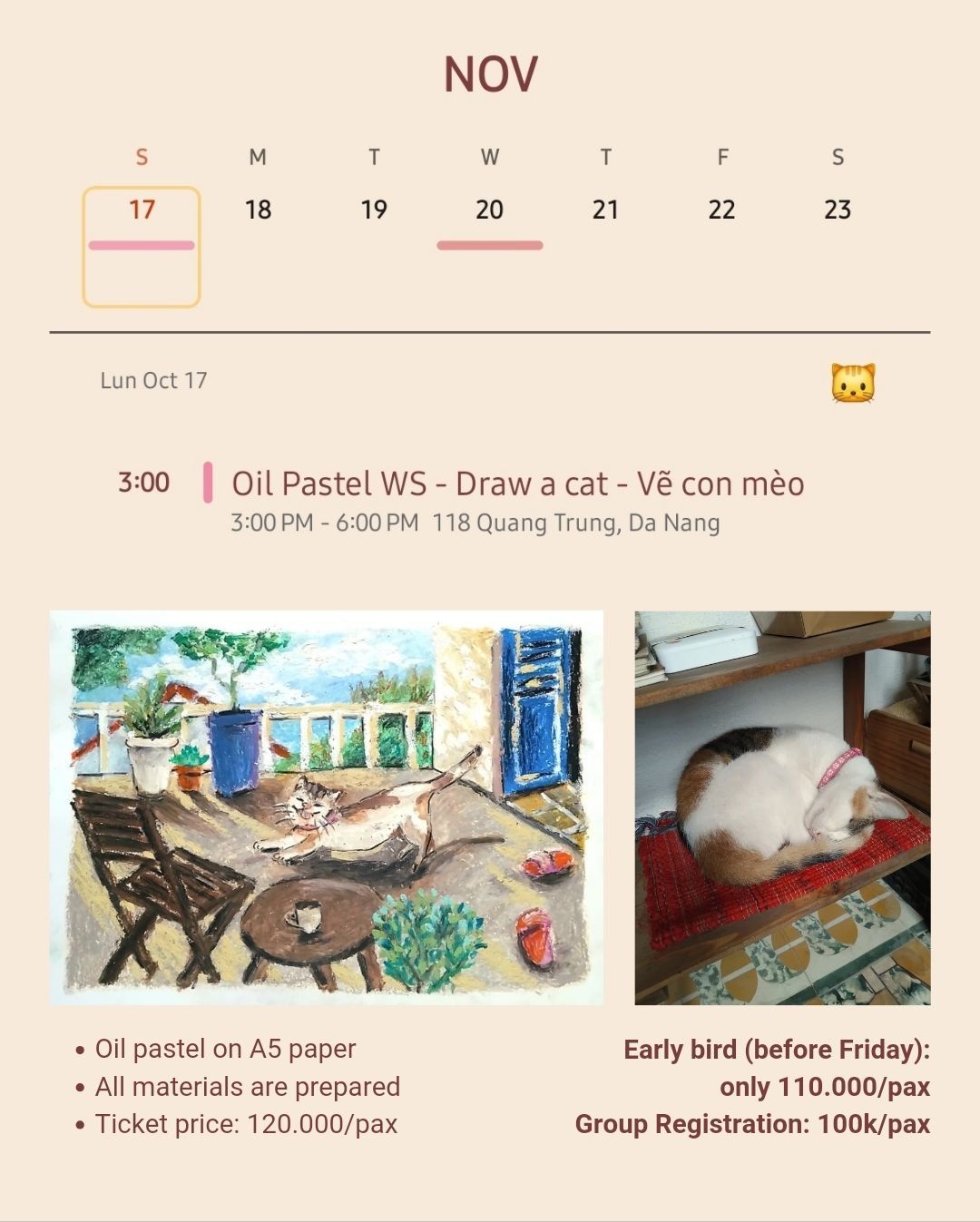 Oil Pastel Workshop: DRAW A CAT - V\u1ebc CON M\u00c8O