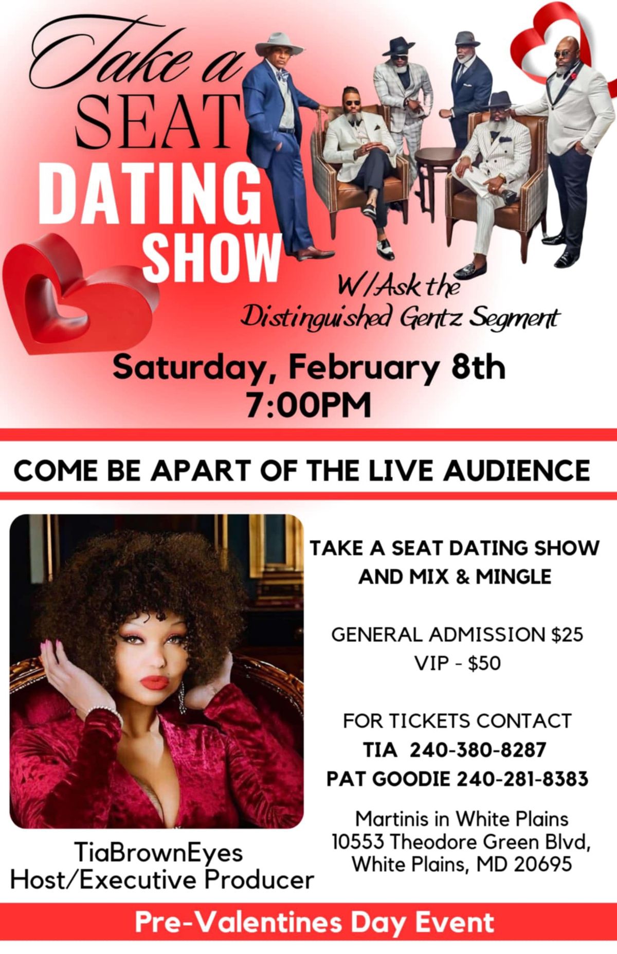 Take A Seat Dating Show w\/special segment 