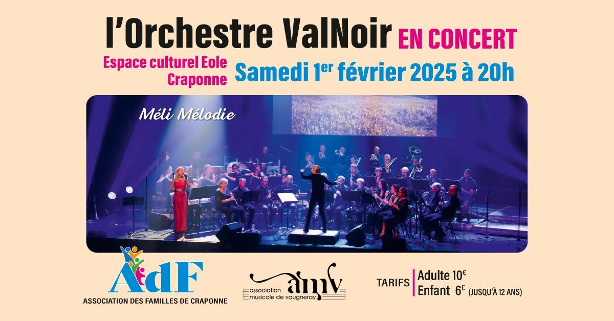 l'Orchestre ValNoir en concert \u00e0 Craponne