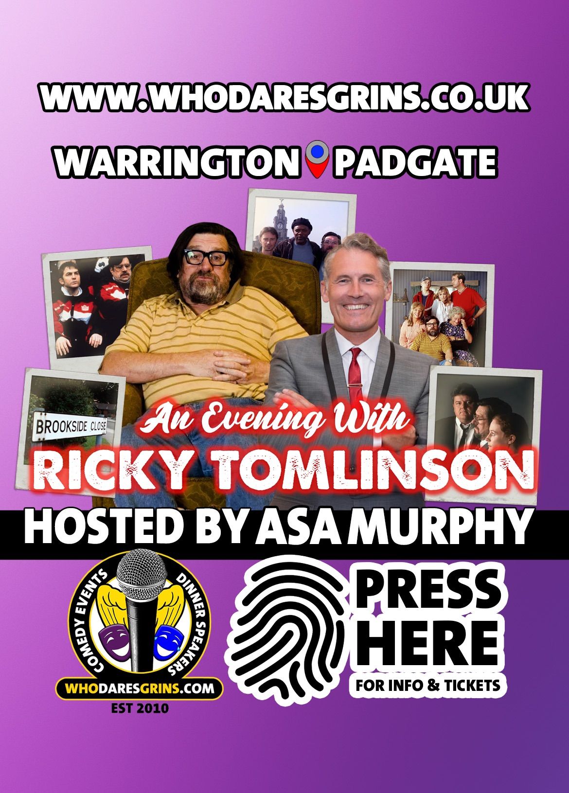 An Evening with Ricky Tomlinson hosted by Asa Murphy 