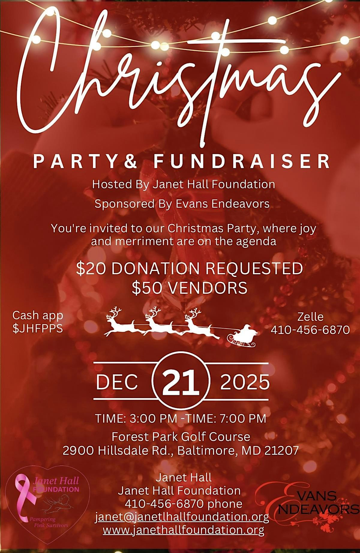 Janet Hall Foundation Christmas Party and Fundraiser