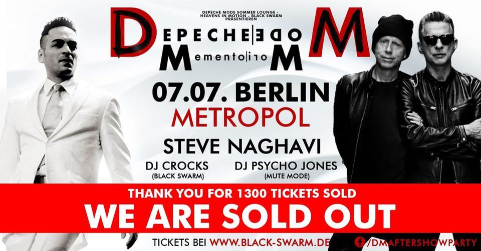 Depeche Mode After Show Party Berlin Metropol