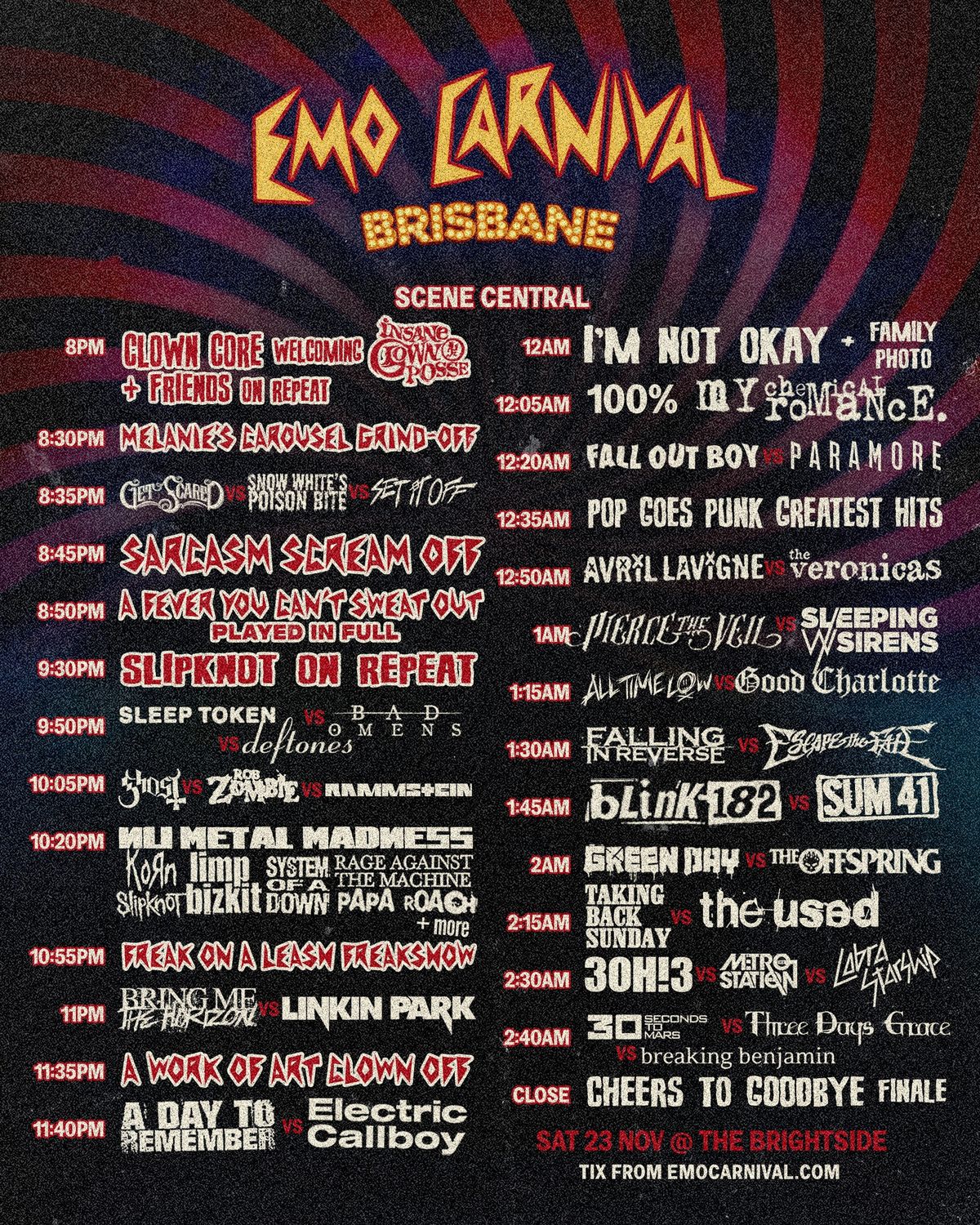 Emo Carnival 2024 - Emo Night Brisbane