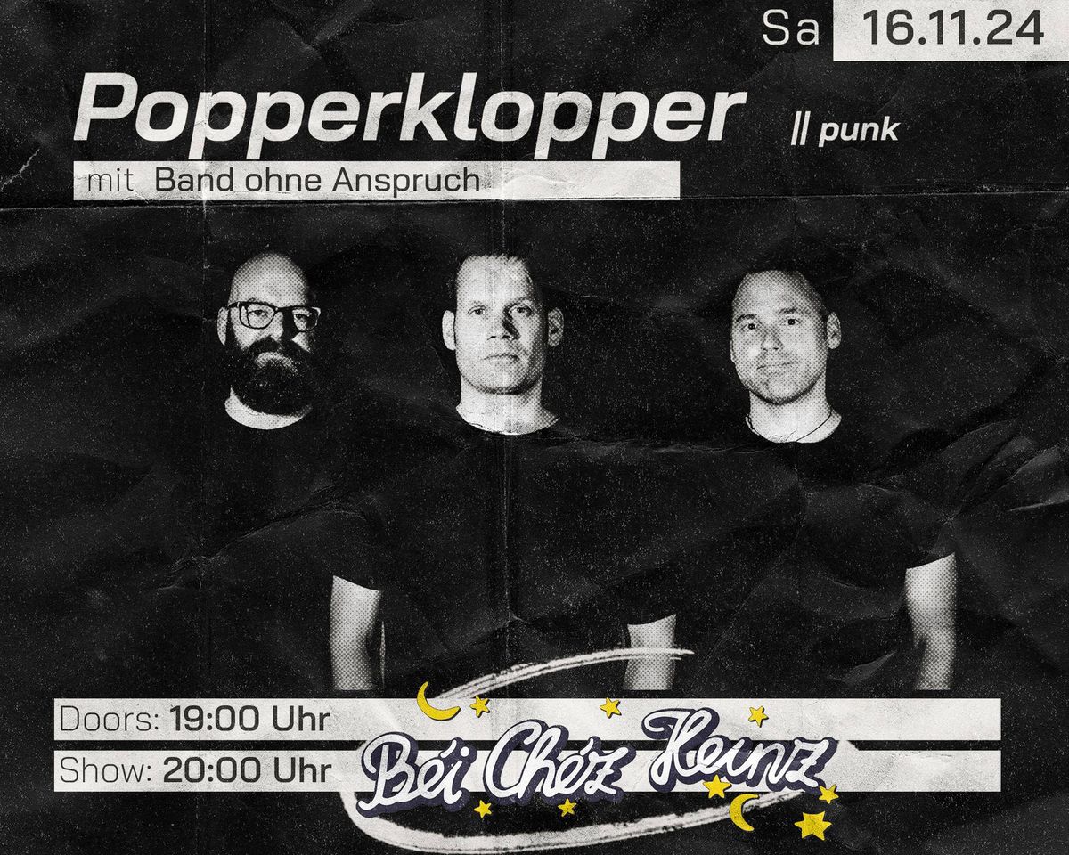 Popperklopper (Punk aus Koblenz) zusammen mit Band ohne Anspruch (Punk aus Hannover)