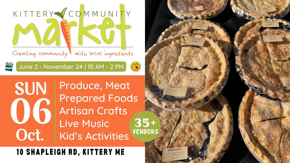 Kittery Community Market | Sunday, October 6th | 10-2 PM