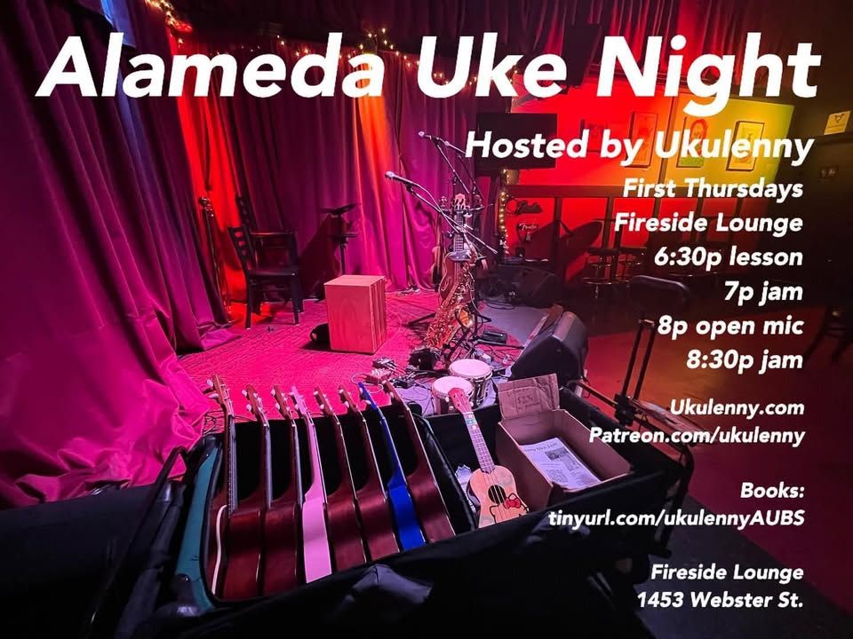 Ukulenny Jam Session (6:30pm lesson, 7pm jam, 7:30pm open mic, 8:15-9pm jam) $5 suggested donation 