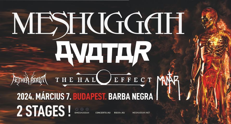 MESHUGGAH + AVATAR + THE HALO EFFECT - Budapest