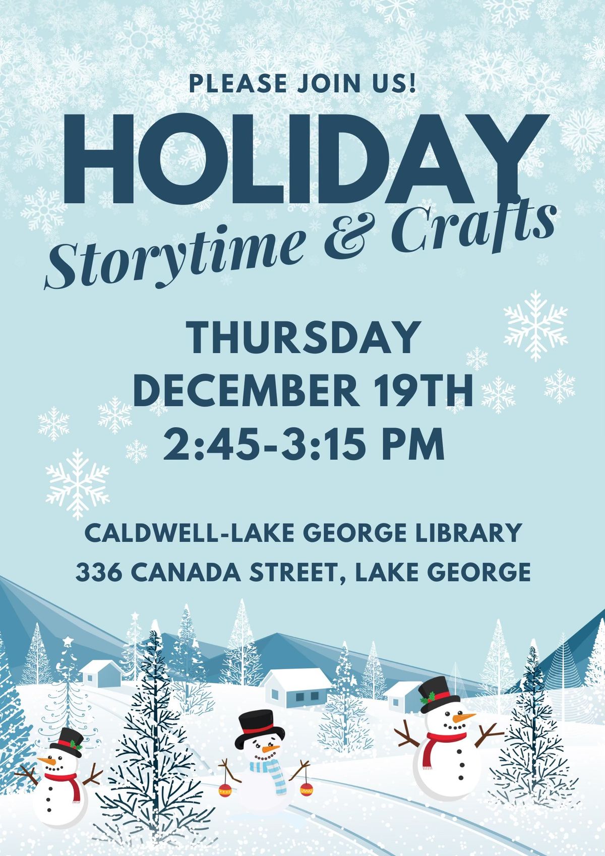 Holiday Storytime & Crafts