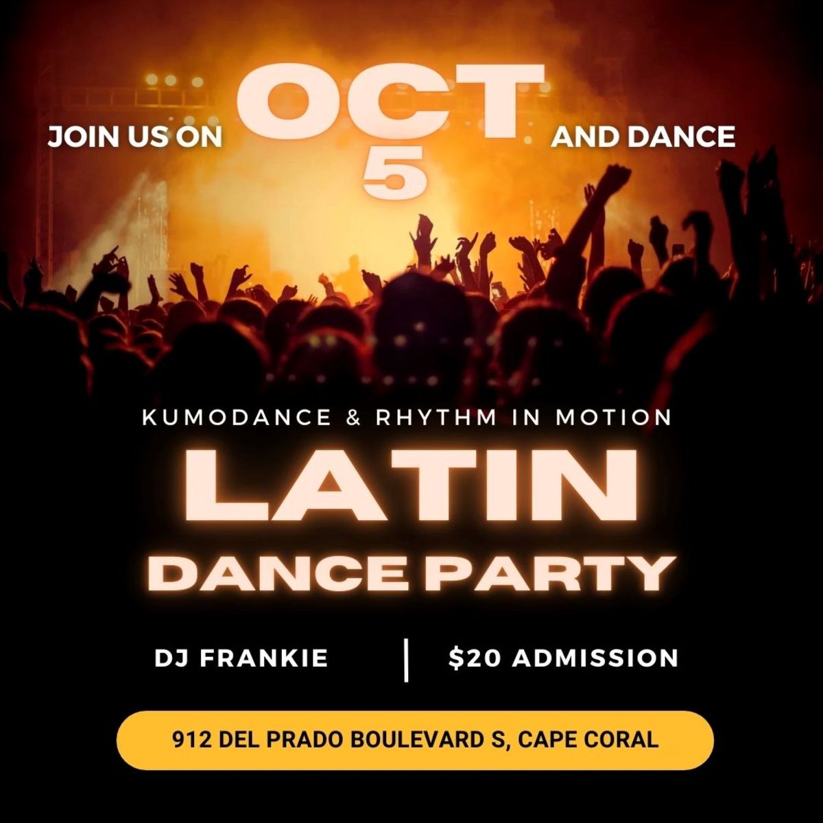 October 2024 Latin Dance Workshop and Dance Party!!