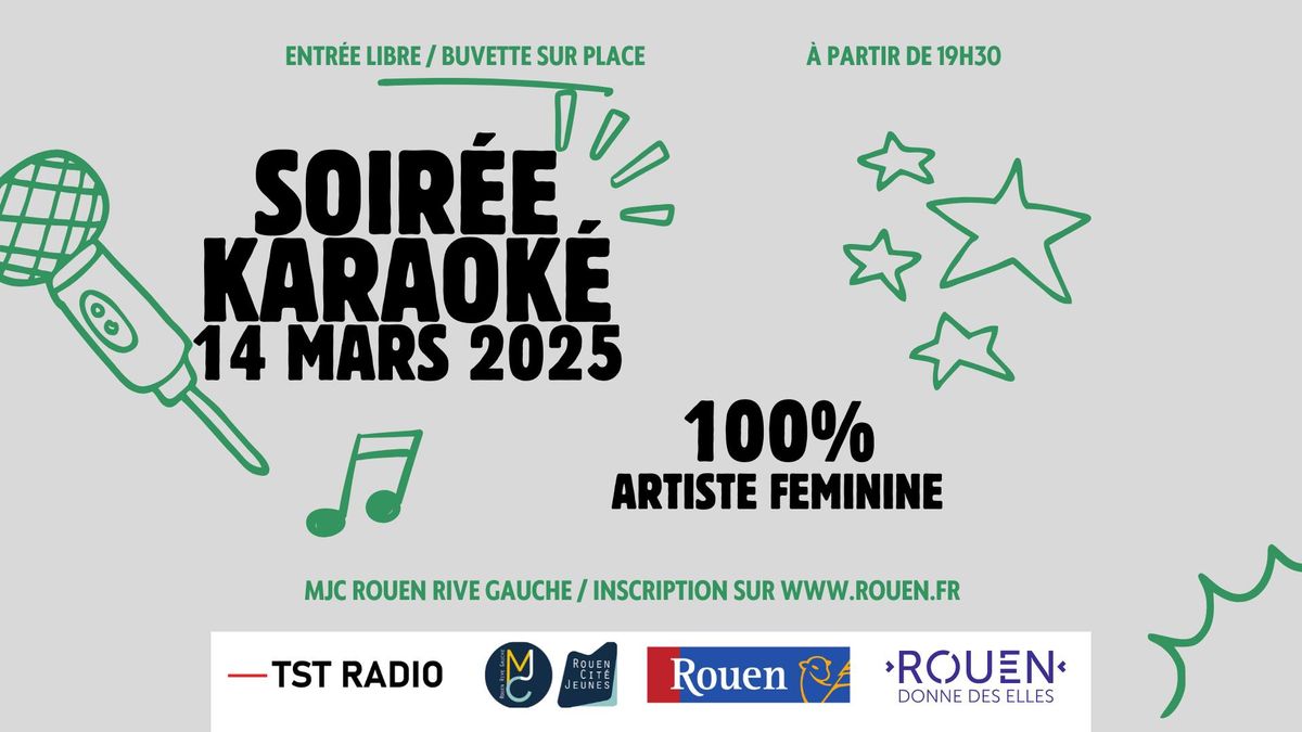 Soir\u00e9e karaok\u00e9 - 100% artiste f\u00e9minine ! 